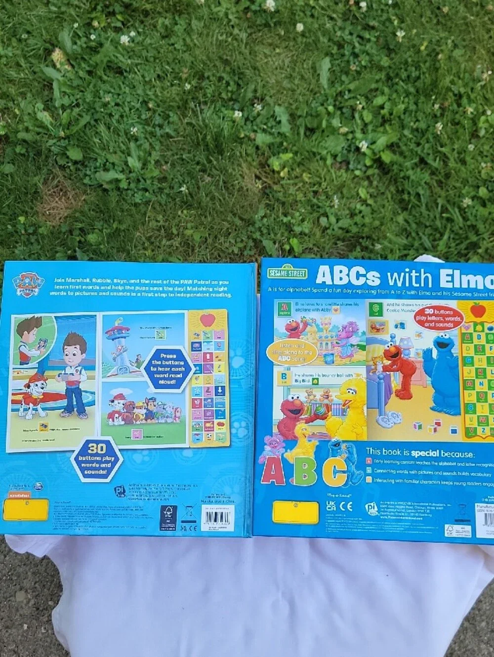 Sesame Street ABCs with Elmo! and Paw Patrol First Words Sound Books - Blue